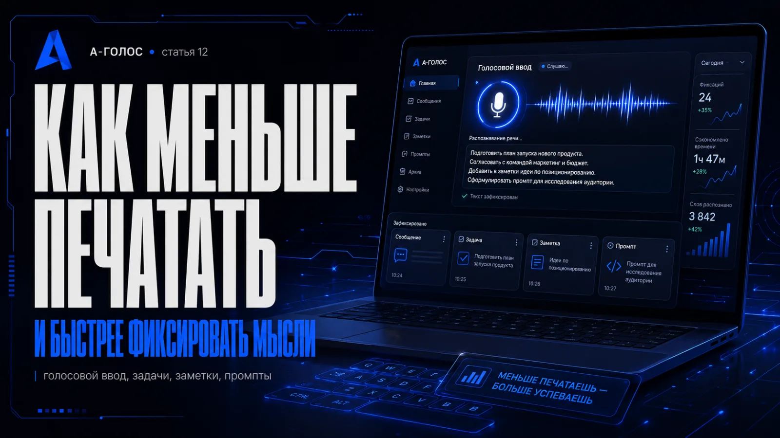 Как меньше печатать и быстрее фиксировать мысли