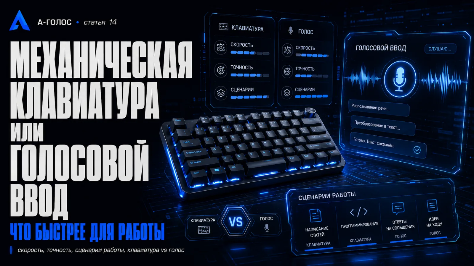 Механическая клавиатура или голосовой ввод