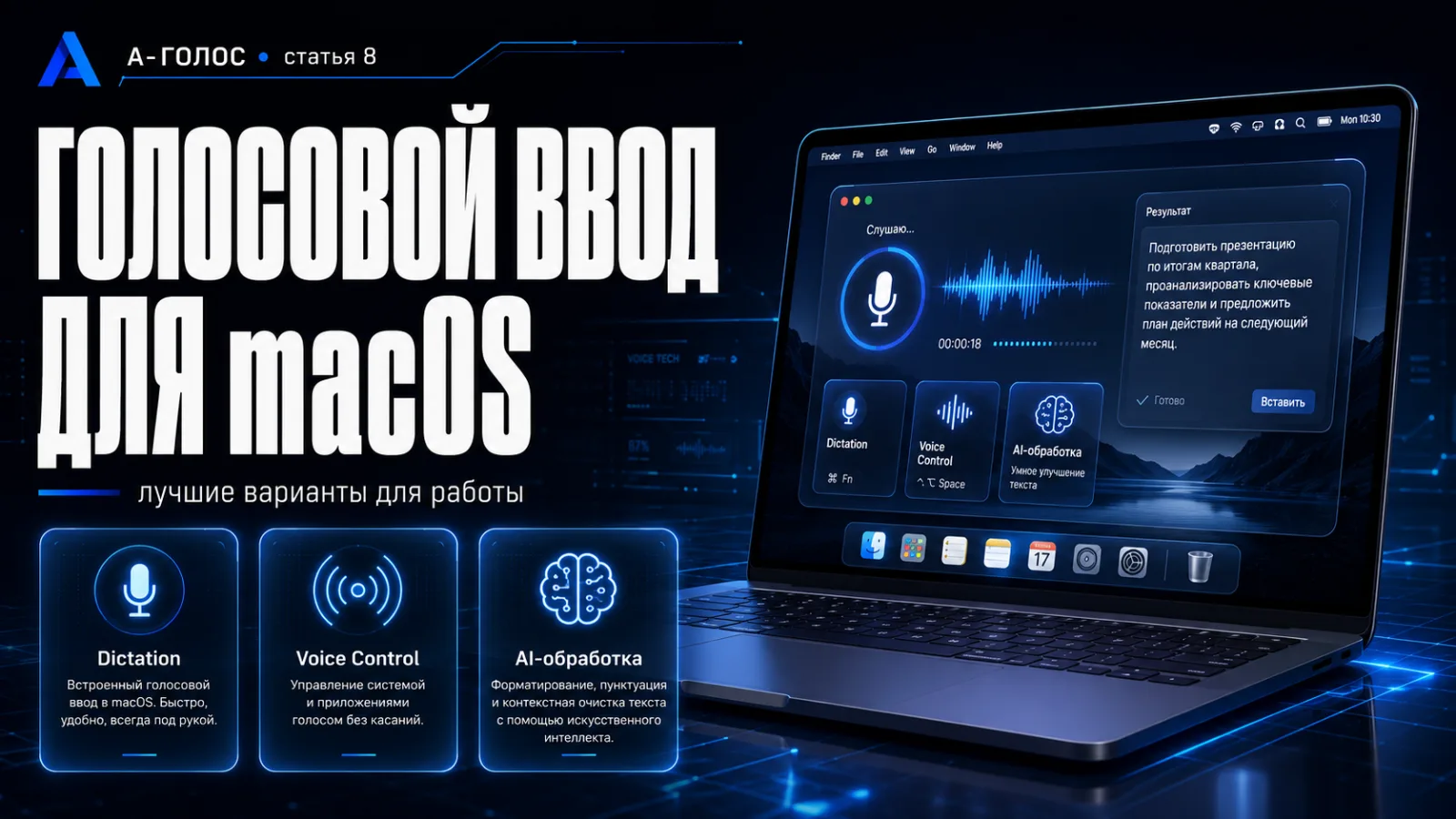 Голосовой ввод для macOS: настройка и лучшие приложения
